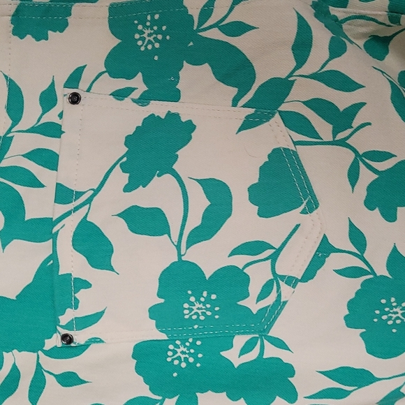 Time and Tru Green Breeze Stretch Fitted Capri Jegging - Picture 6 of 8